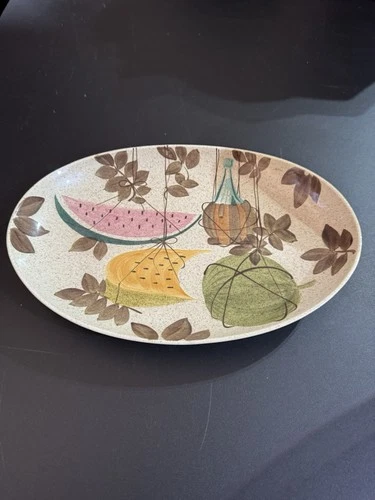 Vintage Red Wing Pottery Tampico Pattern Platter