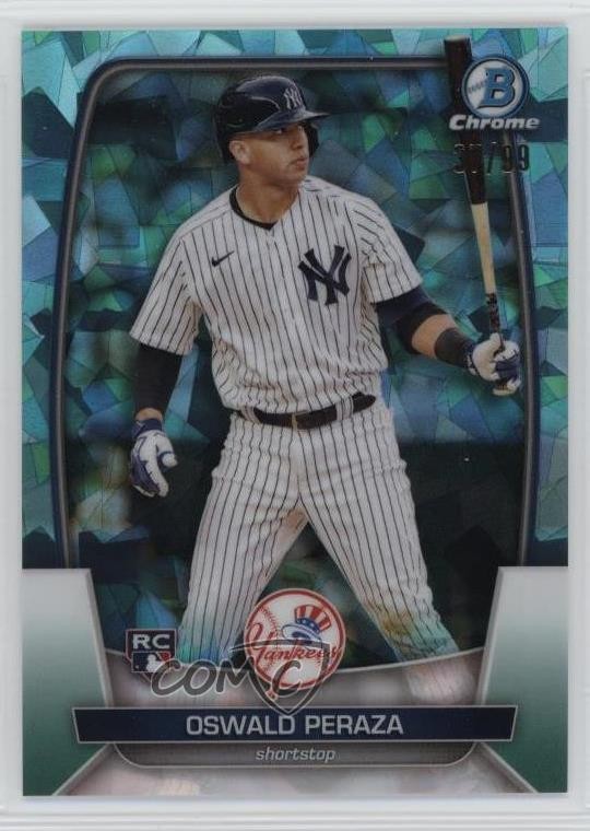 2023 Bowman Chrome Sapphire Edition Aqua 37/99 Oswald Peraza #44 18k2