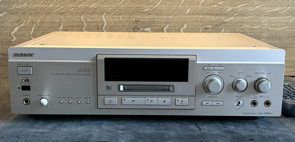 Sony MDS-JA3ES Champagner Neuwertig High-End MiniDisc Deck revidiert RM-D13M FB