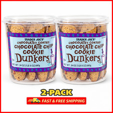 2-Pack Trader Joe Chocolatey Coated Chocolate Chip Cookie Dunkers 24oz 680g