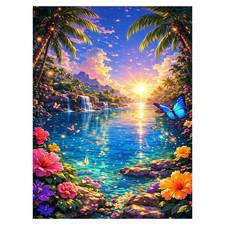 Lake Diamond Art Kits for Adults, Fantastic Landscape Diamond Painting Kits f...