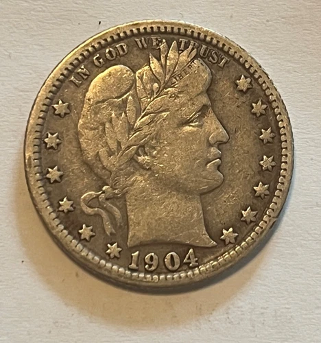 1904. Barber Quarter , VF
