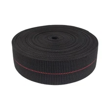 Two-Inch Latex Elasbelt Webbing for Chair Repair - 40' Roll Black