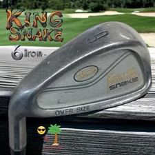 King Snake Oversize LH Left 6 Iron R Flex Steel Shaft Lamkin Perma Wrap Grip