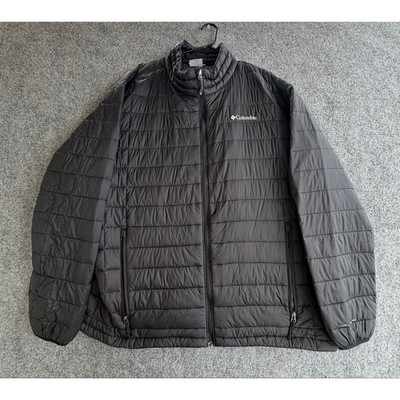 Columbia TurboDown Omni-Heat Puffer Jacket Men s 4X Black insulated Coat