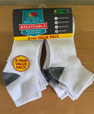 Fruit of the Loom Breathable Performance micro-mesh men's ANKLE SOCKS 8 Pairs
