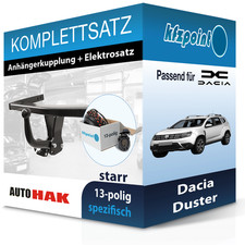 Für Dacia Duster 13-18 AUTO HAK Anhängerkupplung starr + 13polig E-Satz neu