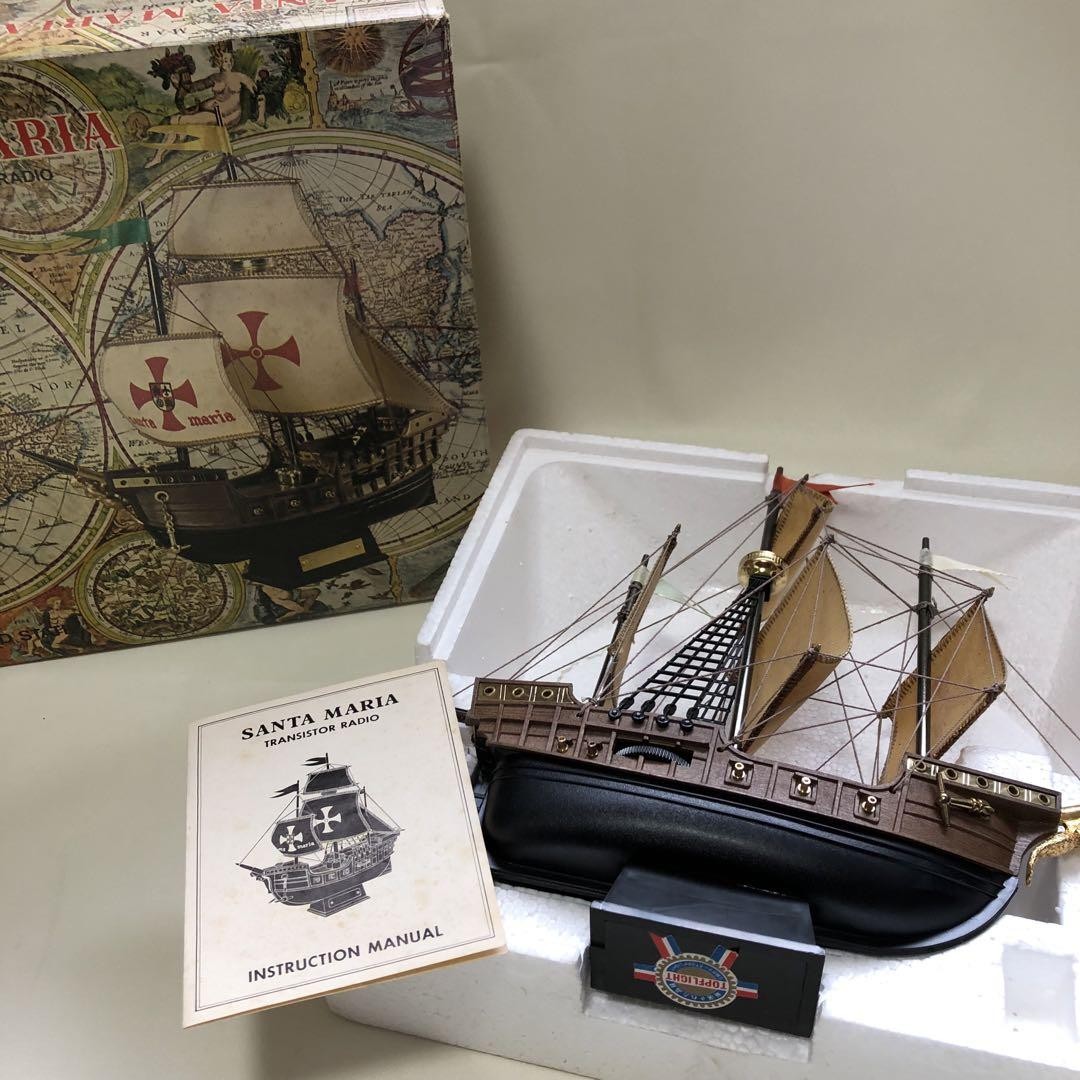 帆船型ラジオ【希少★】SANTA MARIA TRANSISTOR RADIO Rare Santa Maria Ship Transistor Radio Vintage Japan Made Tested