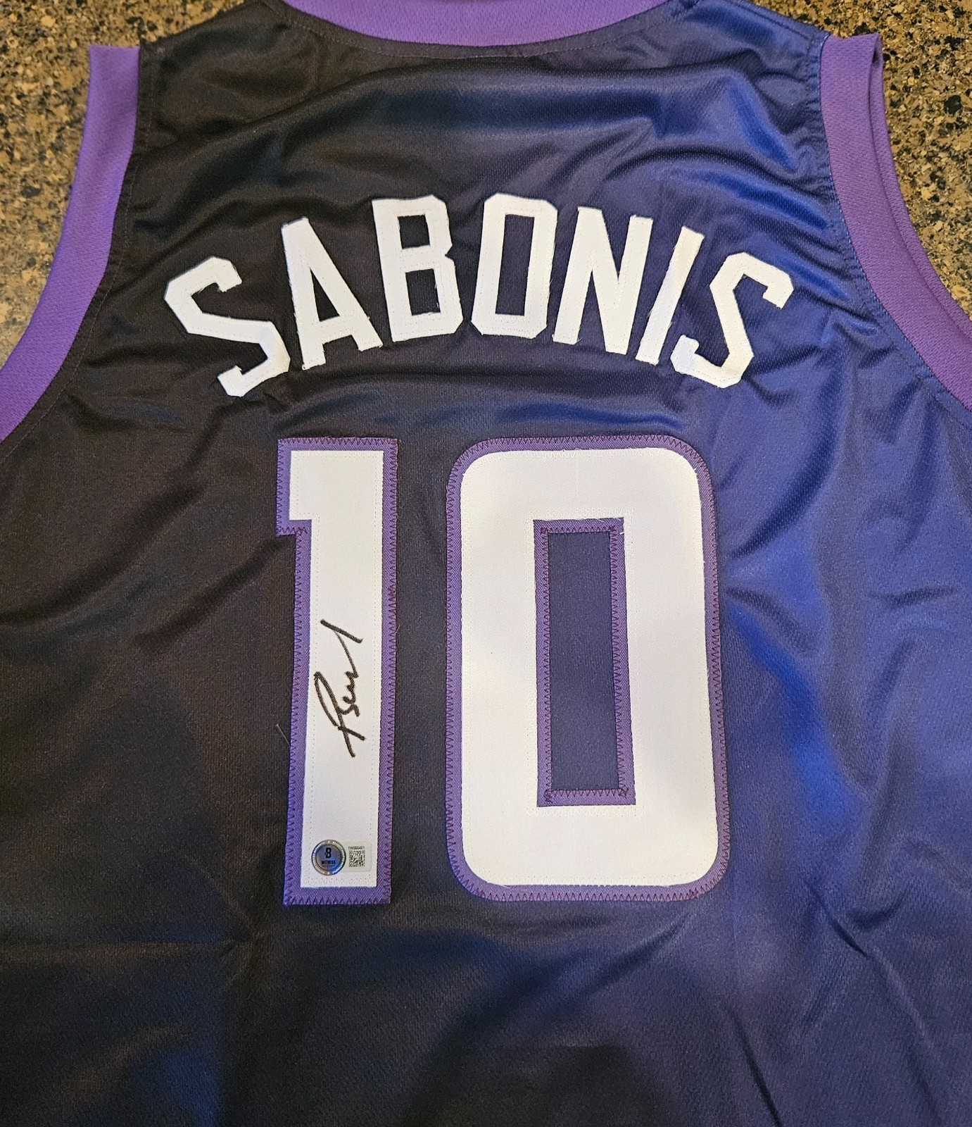 Domantas Sabonis Autographed Signed Sacramento Kings NBA Jersey Beckett COA 