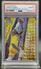 PSA 10 LEBRON JAMES 2020 Mosaic Elevate-Reactive Yellow SSP 60/99 Color Match
