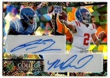 2022 Leaf Pro Set Football College Connections Jerrion Ealy Matt Corral AUTO 1/1