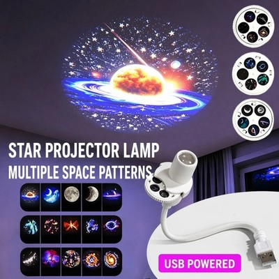 360° Rotation Galaxy Star Projektor Mini Nachtlicht Wohnatmosphäre Plug-and-play