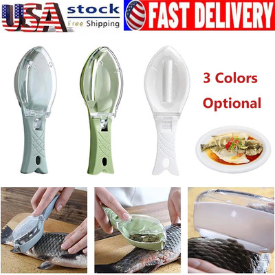 Fishing Scale Grater Fish Skin Brush Scraping Remover Scaler Peeler Scraper Tool