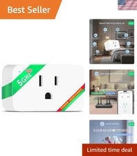 15A Wi-Fi Smart Outlet - Space-Saving Design with Remote Control Capability