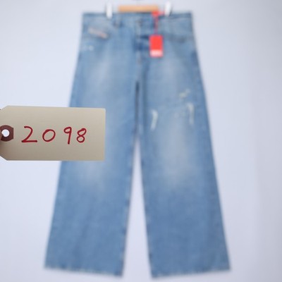 パンツ Diesel D-Rise Jeans w28 Diesel Mens Jeans D-Rise Trousers Straight Wide Leg Light Wash