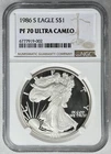 1986-S $1 American Silver Eagle NGC PF70 Ultra Cameo First Year Proof Coin ASE
