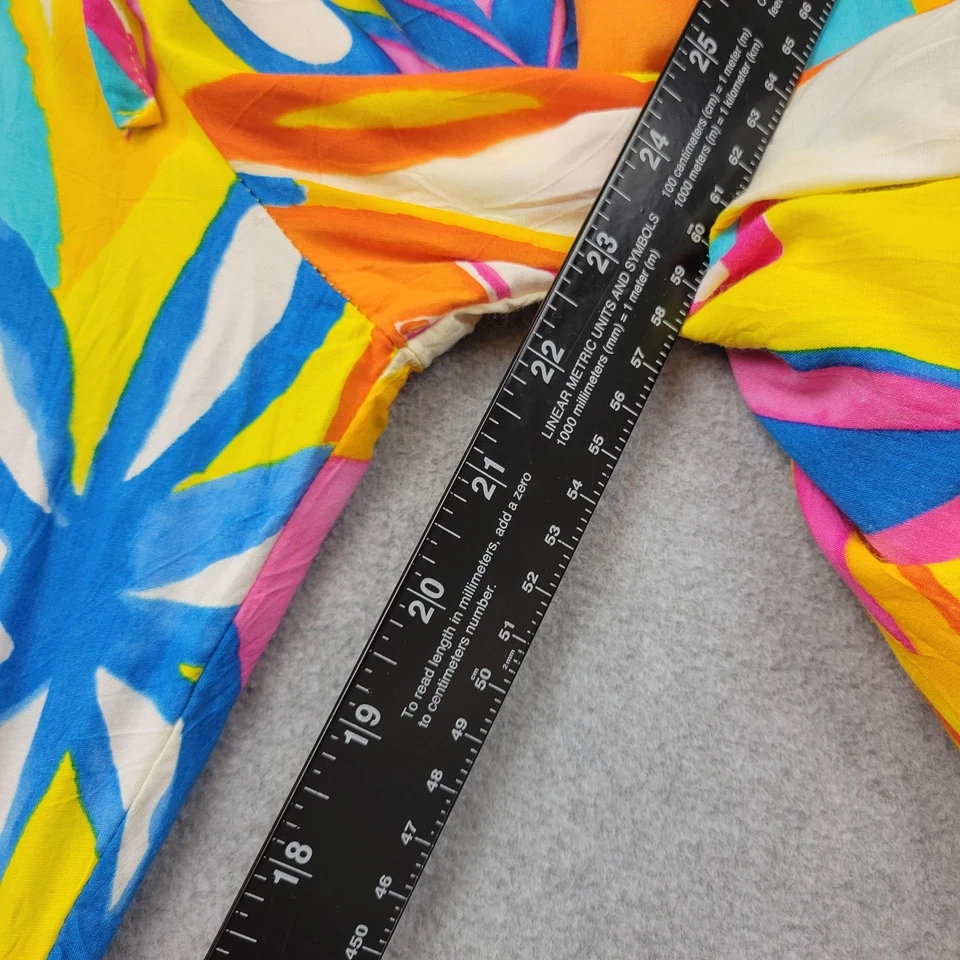 Pantalones Jams World para mujer medianos florales rayón pierna ancha alegría hechos en Hawaii EE. UU. Foto 4 de 4