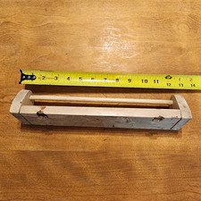 Wood Wall Mounted Kitchen Towel Holder, White Solid Rustic/Primitive, 12 in
