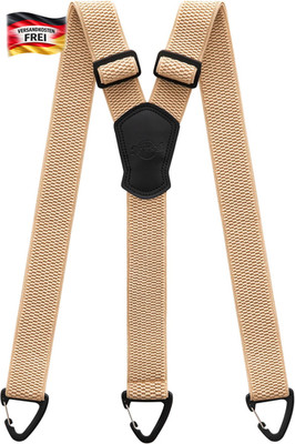 Hosenträger Herren extra stark 3,8 cm breit mit Druckknopf-Schlaufen für Arbeits
