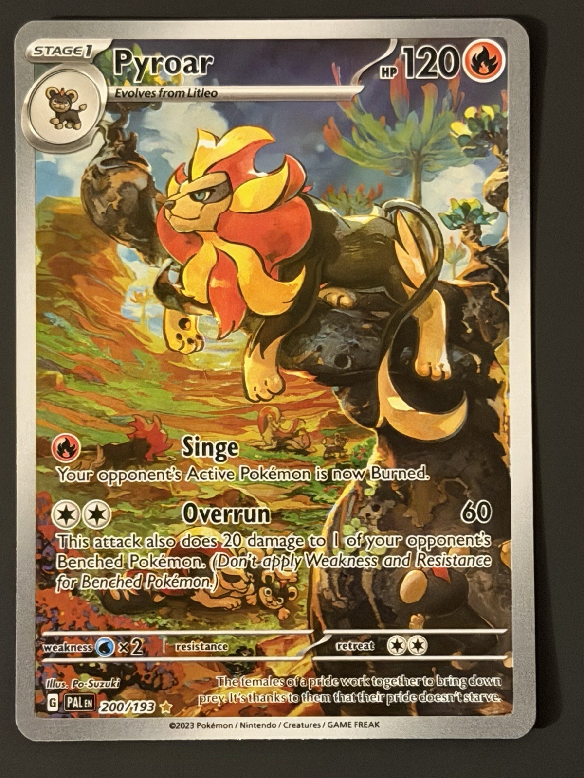 Pokemon TCG Paldea Evolved Pyroar Illustration Rare Card 200/193 NM
