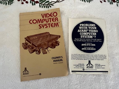 Vintage 1981 ATARI Video Computer System Owner's Manual Model #CX2600A