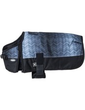 Tough 1 Dog Jacket Deluxe 1200 D Waterproof Chevron XL Gray 36-712