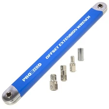 15-inch Extension Wrench 3/8" Offset Impact-Ready Socket Wrench Tool with Ver...