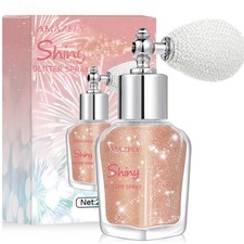Hair Body Glitter Spray Shimmering Loose Sparkle Powder Highlighter Champagne