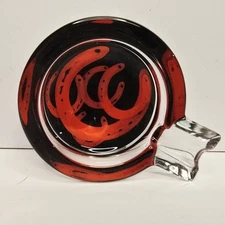 2006 Marlboro Promotional Personal Glass Red Horseshoes Ashtray