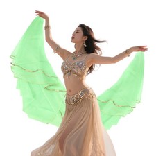 Belly Dance Scarf, 98x47 Inch Chiffon Costume Dance Shawls Veil, Fruit Green