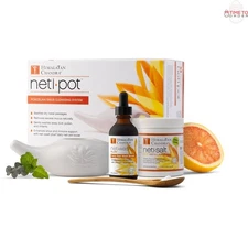 Neti Pot Ceramic Sinus Cleansing System Starter Kit Nasal Irrigation