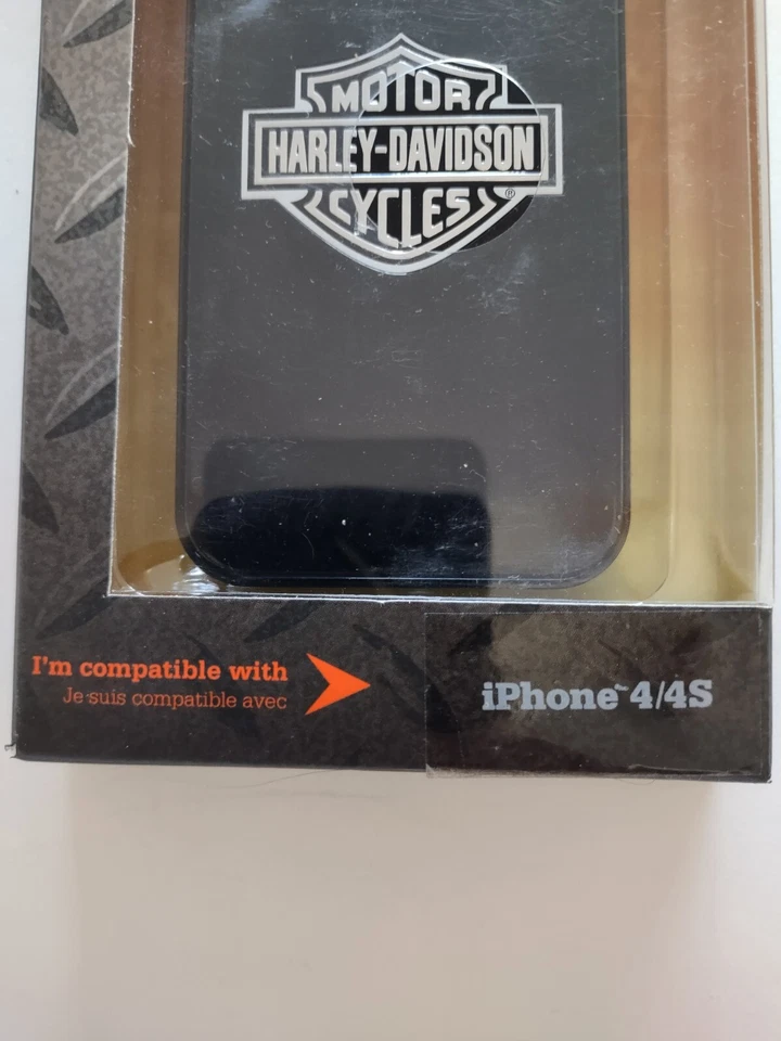 Licensed Harley Davidson Black Hard Shell Case Silver Logo for Apple iPhone 4 4S - Image 4 of 4