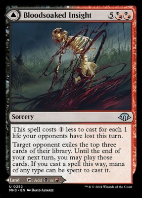 Bloodsoaked Insight // Sanguine Morass MTG Modern Horizons 3 Uncommon NM x1