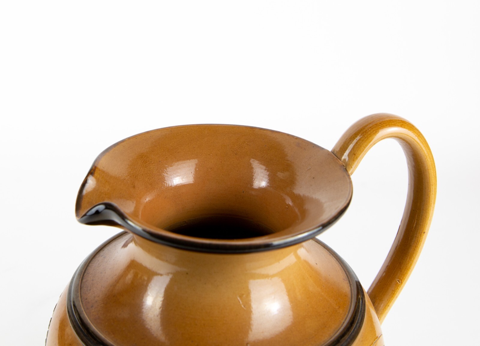 TAKE FORTUNE AS YOU FIND HER LARGE ROYAL DOULTON LAMBETH STONEWARE