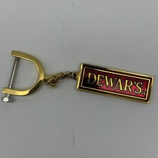 Vintage Dewars White Label Enamel Keychain - ...