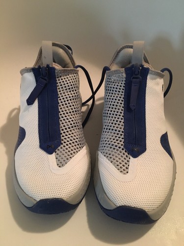 Nike ID By You PG4 Paul George Grey White Blue Custom Mens Sz 8 New - Imagen 2 de 6