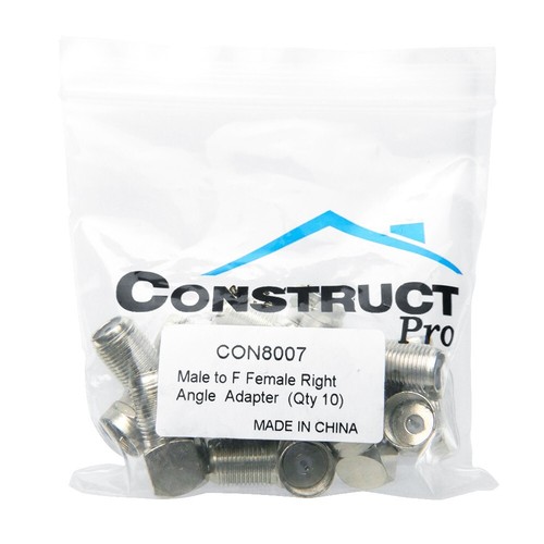 Construct Pro F Adattatore Angolo Retto Femmina a F Maschio (Confezione da 10) - Foto 6 di 6