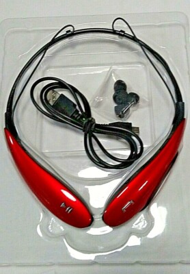 Wireless Stereo Red HeadSet Bluetooth Version 4.0 + EDR New Opened Box Manual