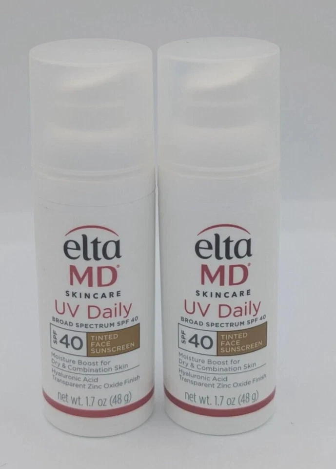 Тонированный солнцезащитный крем EltaMD UV Daily SPF 40, увлажняющий крем для сухого EXP 2026 упаковка 2 шт. - Изображение 3 из 4