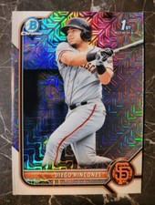 2022 Bowman Chrome #BCP-65 Diego Rincones RC MOJO REFRACTOR 1st Bowman 