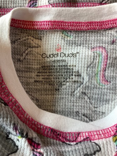 Cuddl Duds Youth Girl Thermal Long Sleeve Shirt Pants Set Size M Medium VGUC - Picture 4 of 21
