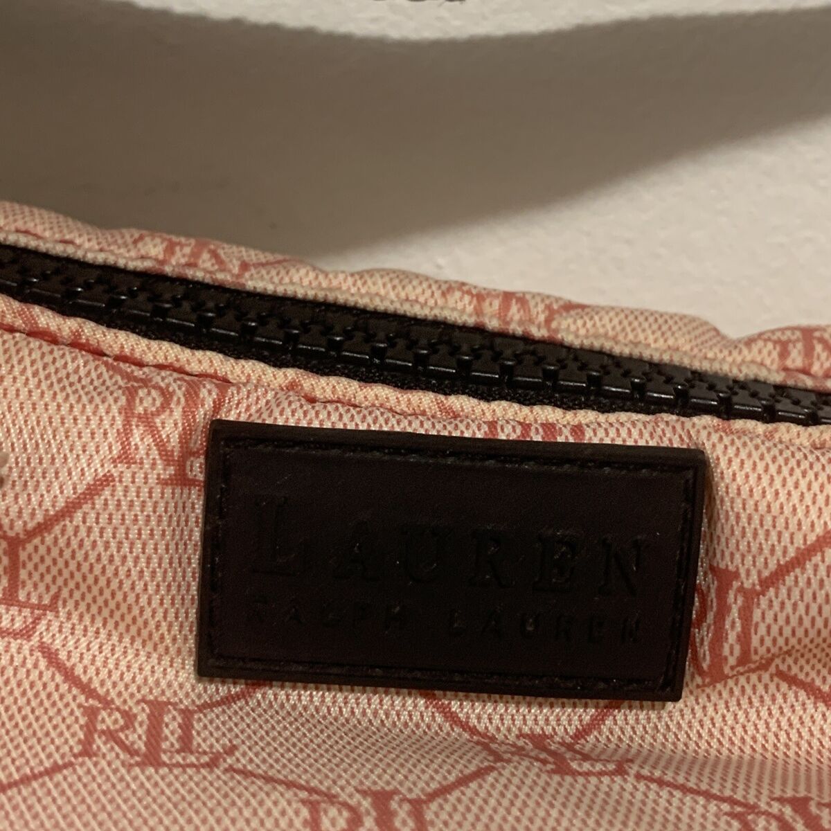 Vintage Ralph Lauren small purse canvas pink monogram Vintage Ralph Lauren small purse canvas pink monogram