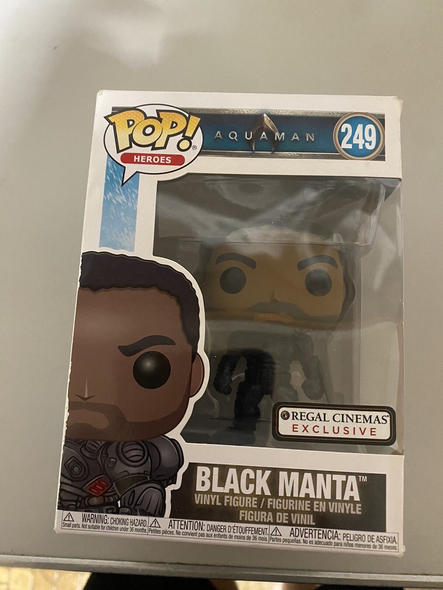 Funko Pop BLACK MANTA Unmasked # 249 Regal Cinemas AQUAMAN
