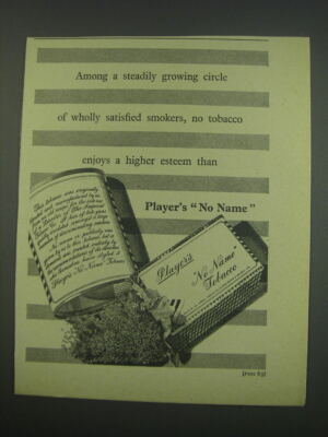 1957 Player's No Name Tobacco Ad - Among a steadily growing circle of  wholly