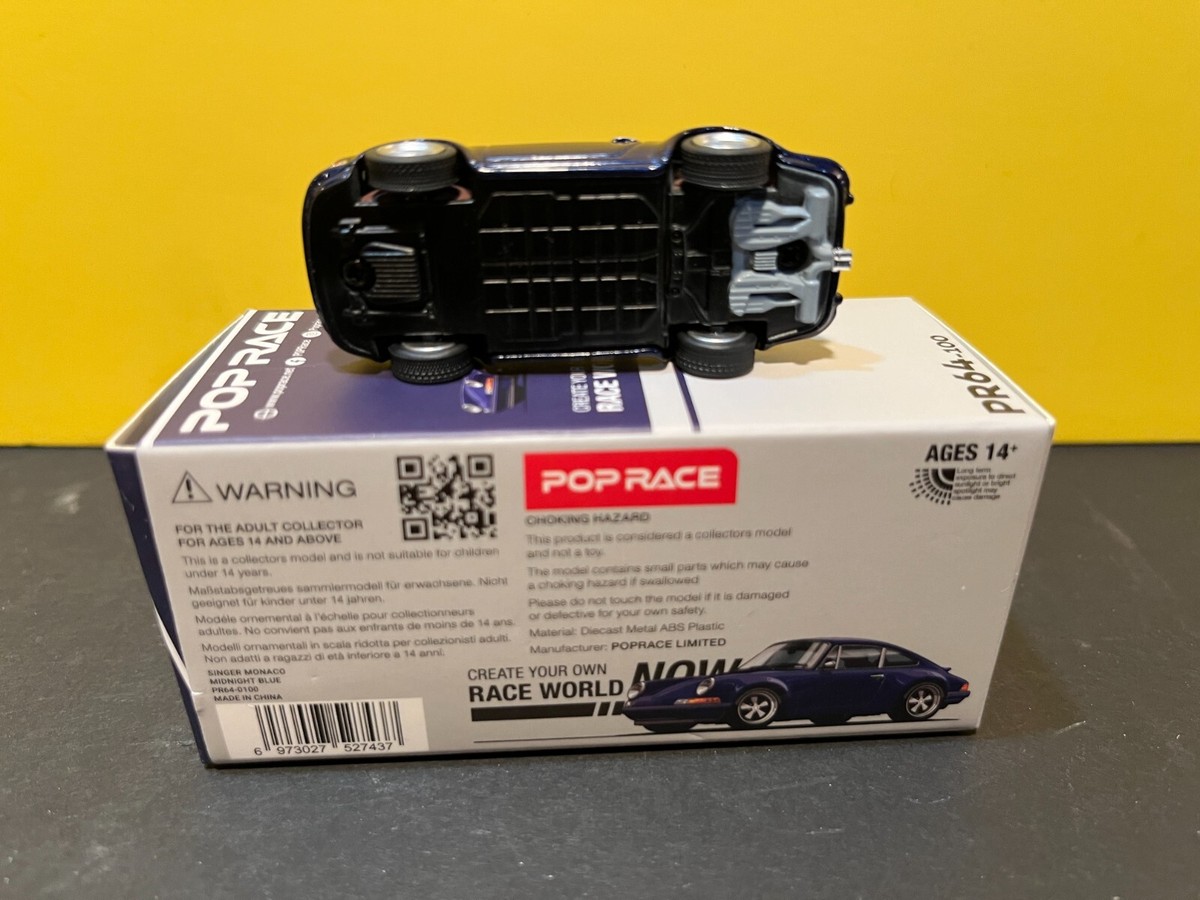 1/64 POP RACE #100 PORSCHE 911 SINGER MONACO BLUE for sale online