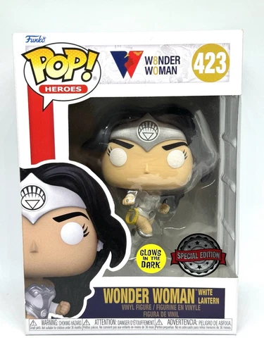 Funko Pop! Heroes #423 Wonder Woman White Lantern 80th Anniversary GITD New