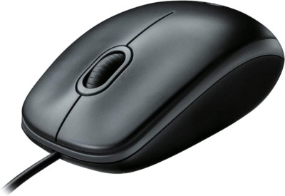 B100 Corded Mouse, Wired USB Mouse for Computers and Laptops, Right or Left Hand