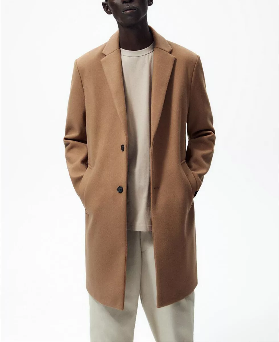 Men's wool blend top top coat