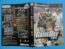 PLAYSTATION 2 NFL GAMEDAY 2001 ORIGINAL COVER ART *NO GAMEOR CASE INCLUDED**
