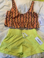 Hurley Ladies Swim Suit Cover Up Set Size Medium Shorts/top
